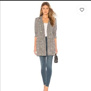 MAJORELLE Lakewood Blazer in Grey Plaid S